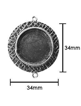 ICE Resin® Milan Bezels: Antique Silver Medium Circle, 1pc.