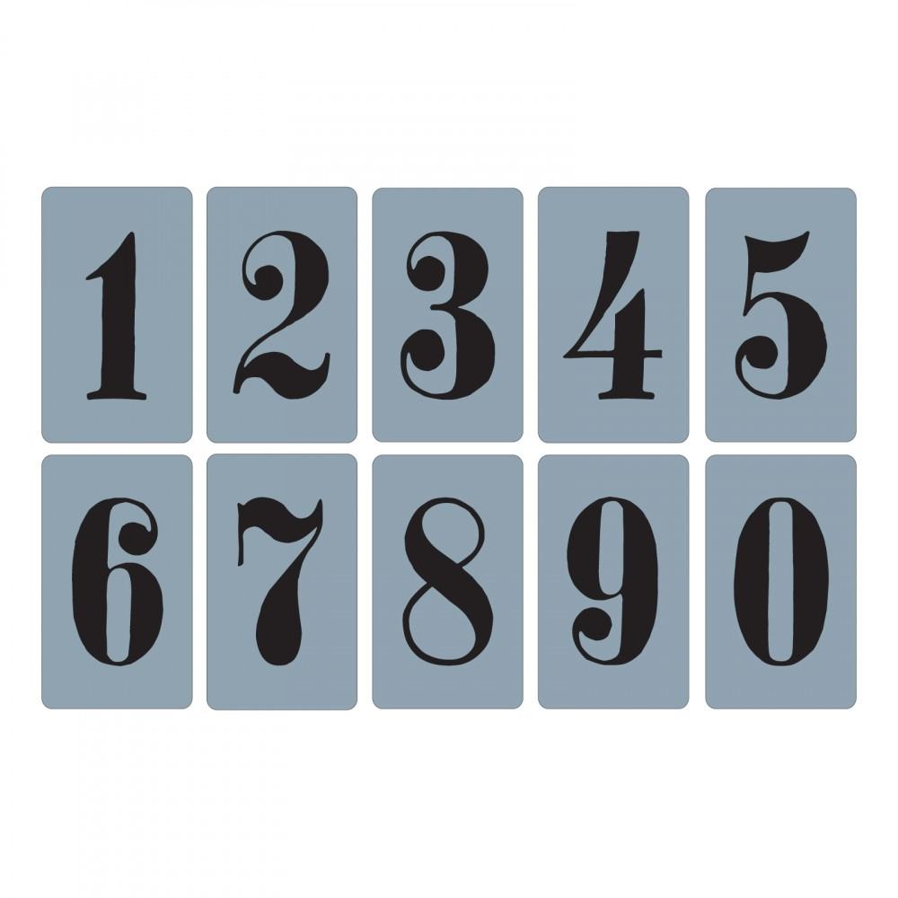 Tim Holtz® Sizzix Texture Fades™ - Numbers Set, 10pc