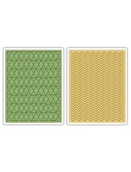 Tim Holtz® Sizzix Texture Fades™ - Chevron & Lattice, 2pc