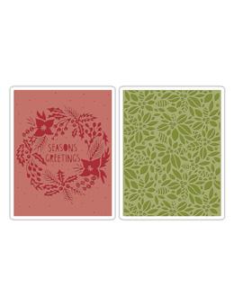 Tim Holtz® Sizzix Texture Fades™ - Greetings & Green Set, 2pk