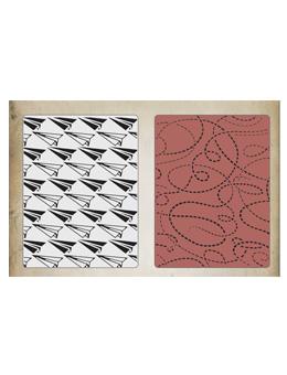 Tim Holtz® Sizzix Texture Fades™ - Paper Airplanes & Dotted Lines Set, 2pc