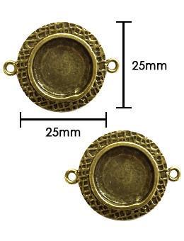 ICE Resin® Milan Bezels: Antique Bronze Small Circle, 2pcs.