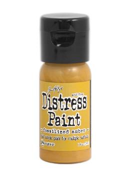 Tim Holtz Distress® Flip Top Paint Fossilized Amber, 1oz