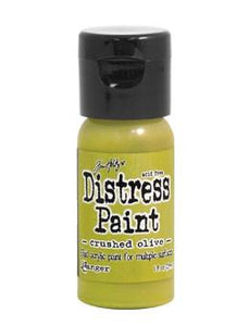 Tim Holtz Distress® Flip Top Paint Crushed Olive, 1oz