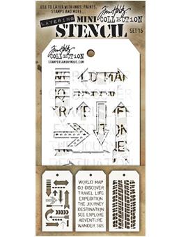 Tim Holtz® Stampers Anonymous - Mini Layering Stencils - Set #15