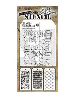 Tim Holtz® Stampers Anonymous - Mini Layering Stencils - Set #20