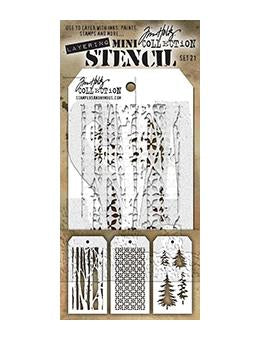 Tim Holtz® Stampers Anonymous - Mini Layering Stencils - Set #21