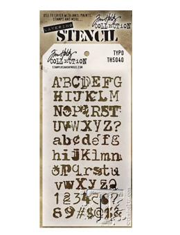 Tim Holtz® Stampers Anonymous - Layering Stencils - Typo