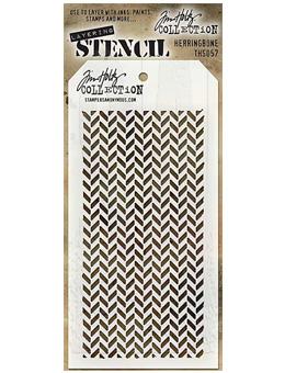 Tim Holtz® Stampers Anonymous - Layering Stencils - Herringbone