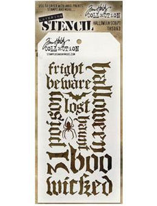 Tim Holtz® Stampers Anonymous - Layering Stencils - Halloween Script