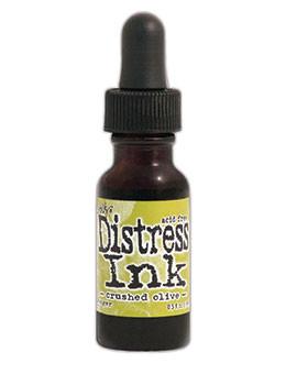 Tim Holtz Distress® Ink Pad Re-Inker Crushed Olive, 0.5oz