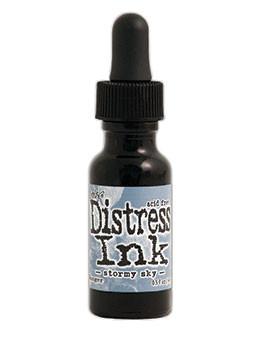 Tim Holtz Distress® Ink Pad Re-Inker Stormy Sky, 0.5oz
