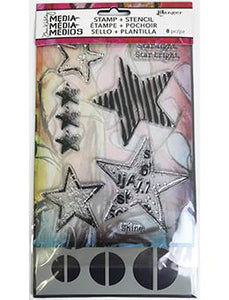 Dina Wakley Stamp & Stencil Set - Star Light