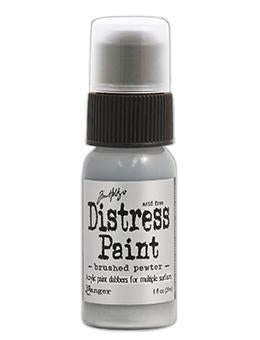 Tim Holtz Distress® Dabber Paint Brushed Pewter, 1oz